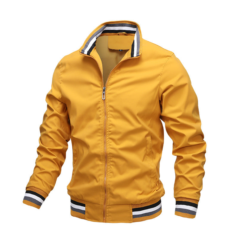 Herren Sportlicher Blouson Jacke mit Winddichtem Design und Praktischen Taschen