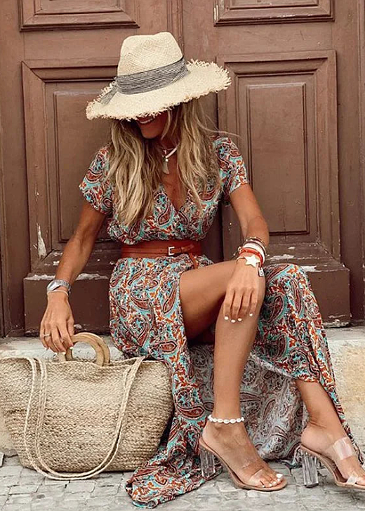 Boho Sommer Maxikleid - Fließendes Kleid für Eleganz