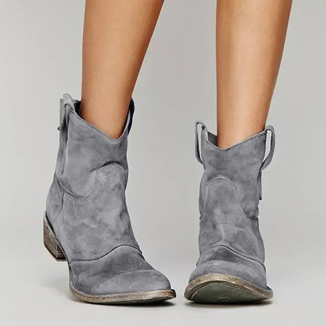 Damen Bequeme Cowboystiefel mit Flexibler Sohle