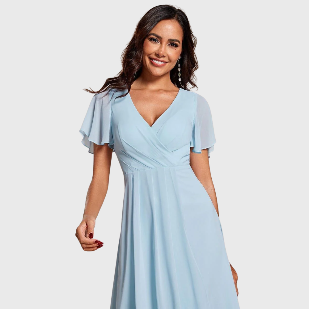 Damen Midi Kleid - Bequemes Sommerkleid Mit Fließender Silhouette