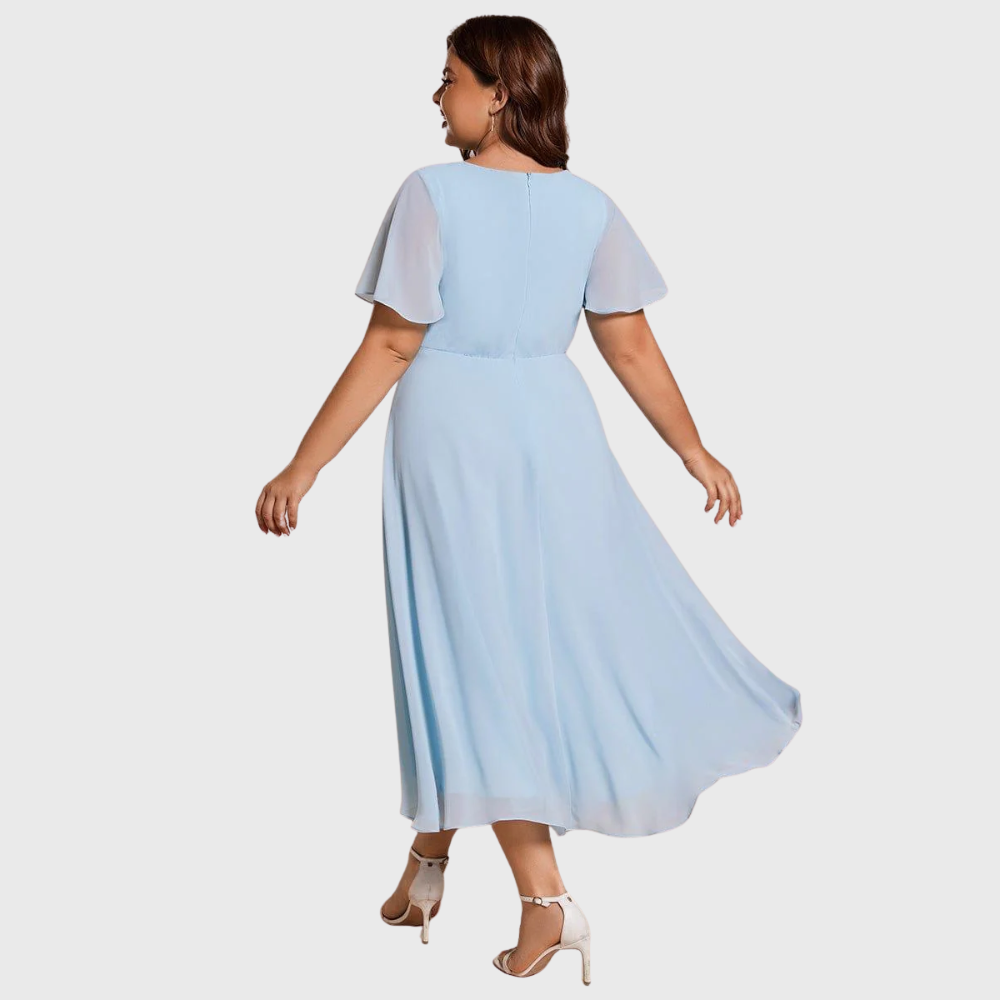 Damen Midi Kleid - Bequemes Sommerkleid Mit Fließender Silhouette