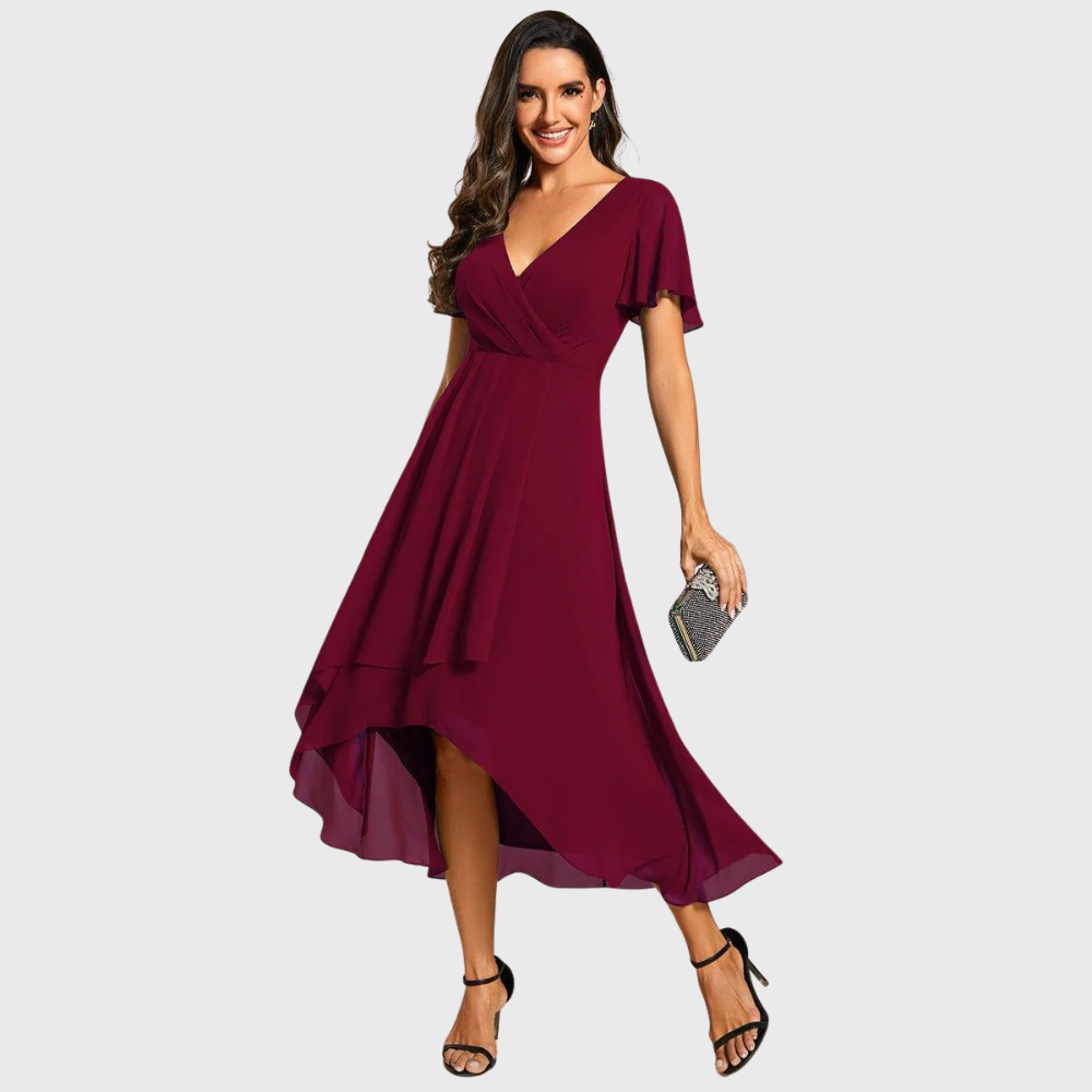 Damen Midi Kleid - Bequemes Sommerkleid Mit Fließender Silhouette