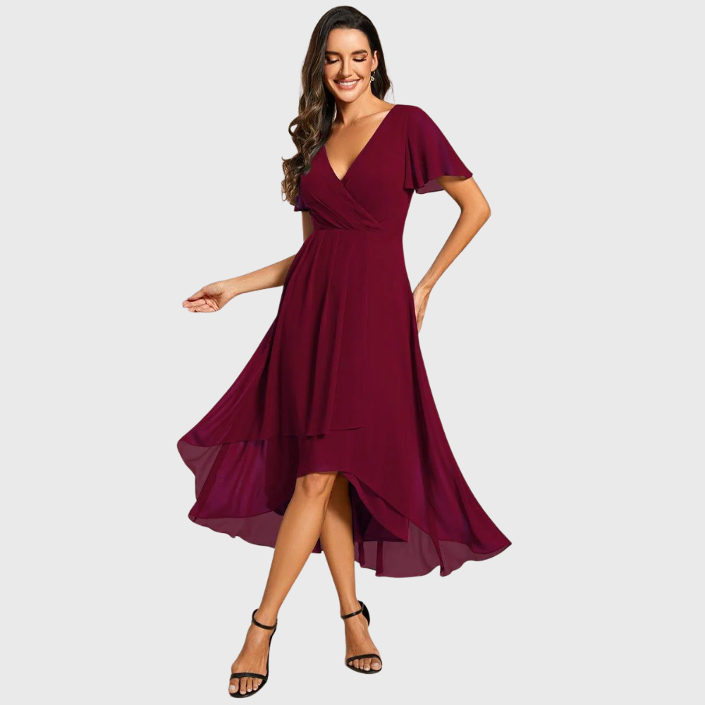 Damen Midi Kleid - Bequemes Sommerkleid Mit Fließender Silhouette