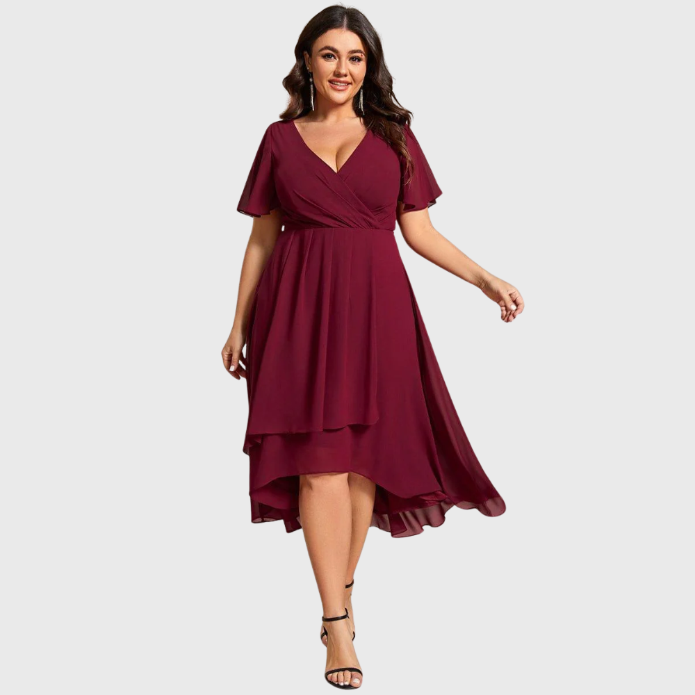 Damen Midi Kleid - Bequemes Sommerkleid Mit Fließender Silhouette