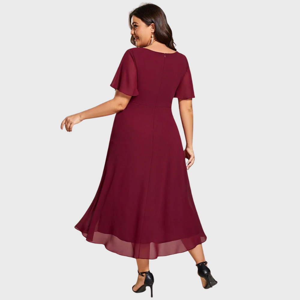 Damen Midi Kleid - Bequemes Sommerkleid Mit Fließender Silhouette