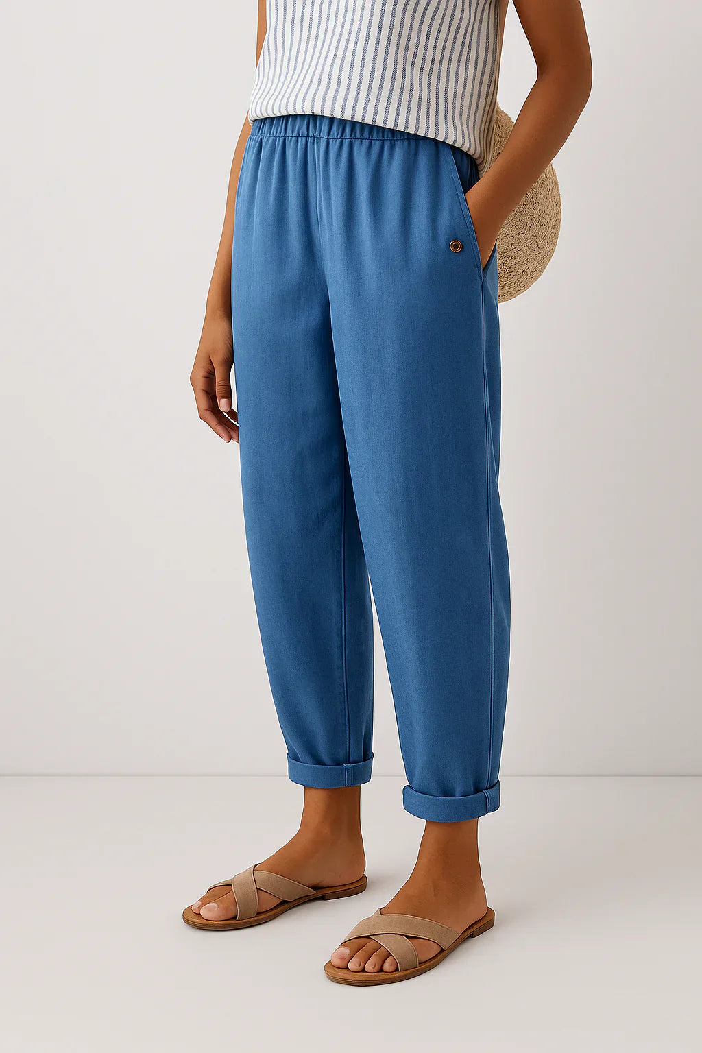 Klassische Damenhosen - Atmungsaktive Leinen-Stoffhose Für Komfort & Stil