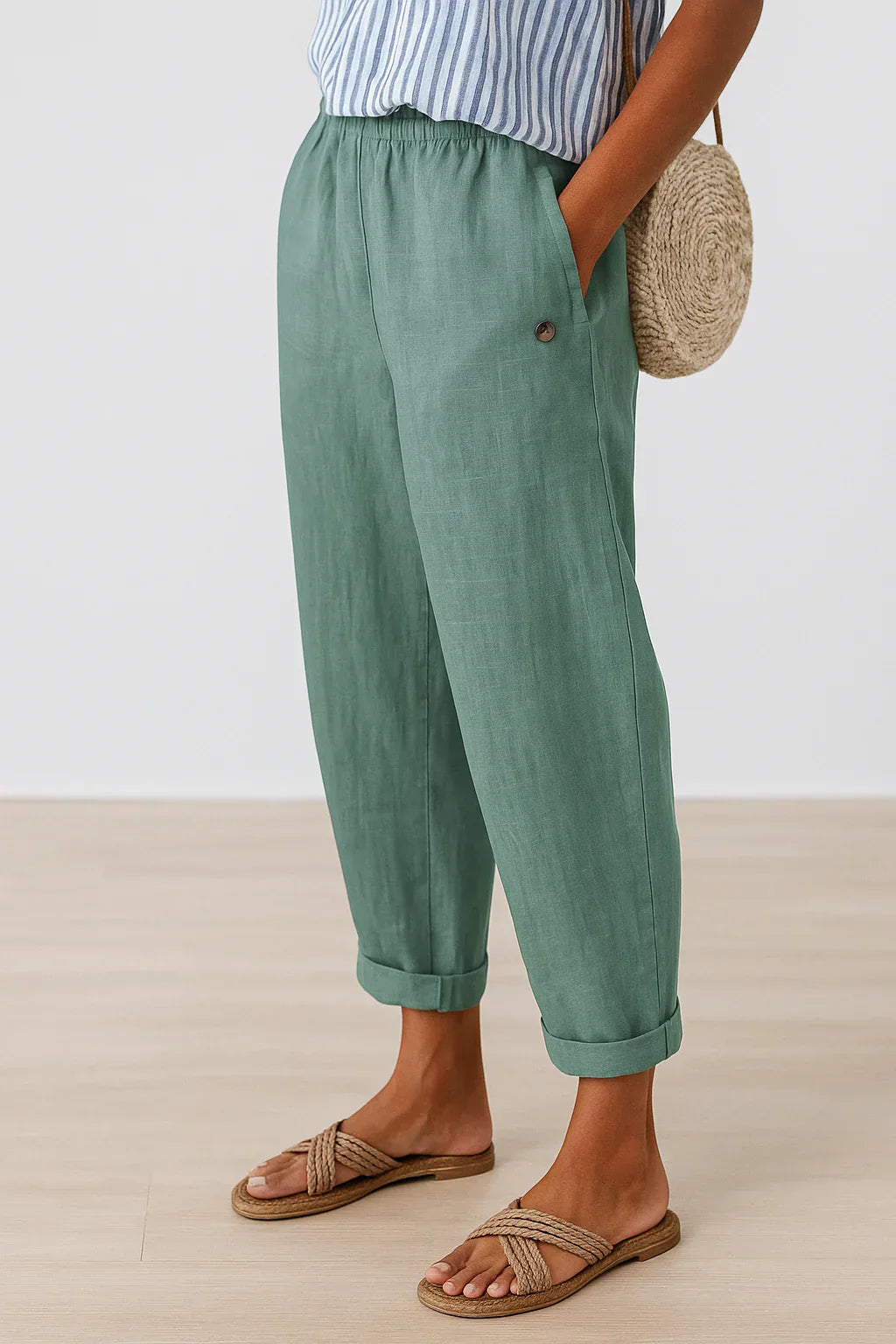 Klassische Damenhosen - Atmungsaktive Leinen-Stoffhose Für Komfort & Stil