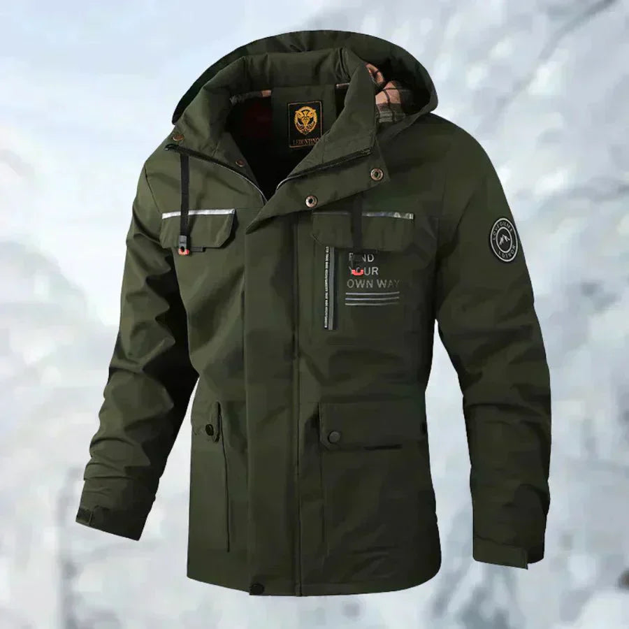 Herren funktionale wasserdichte Jacke mit praktischen Taschen