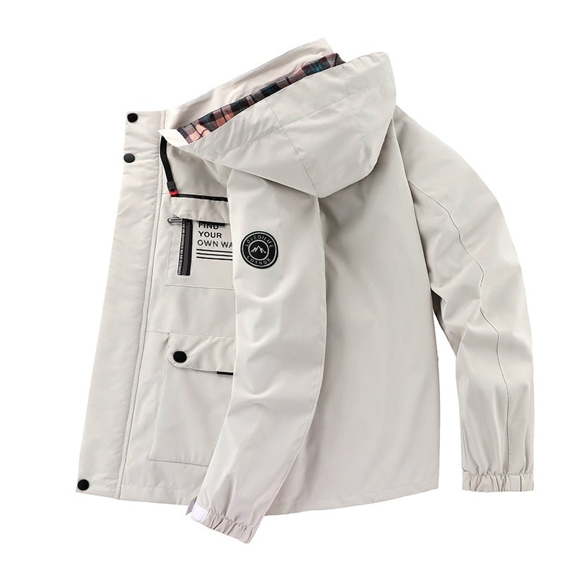 Herren funktionale wasserdichte Jacke mit praktischen Taschen