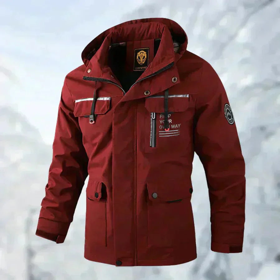 Herren funktionale wasserdichte Jacke mit praktischen Taschen