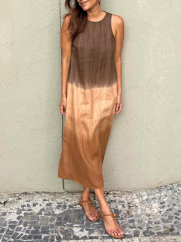 Maxi Kleid Damen - Bequemer Schnitt, Natürlicher Print, Maxikleid Sommer