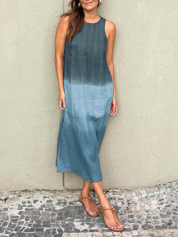 Maxi Kleid Damen - Bequemer Schnitt, Natürlicher Print, Maxikleid Sommer