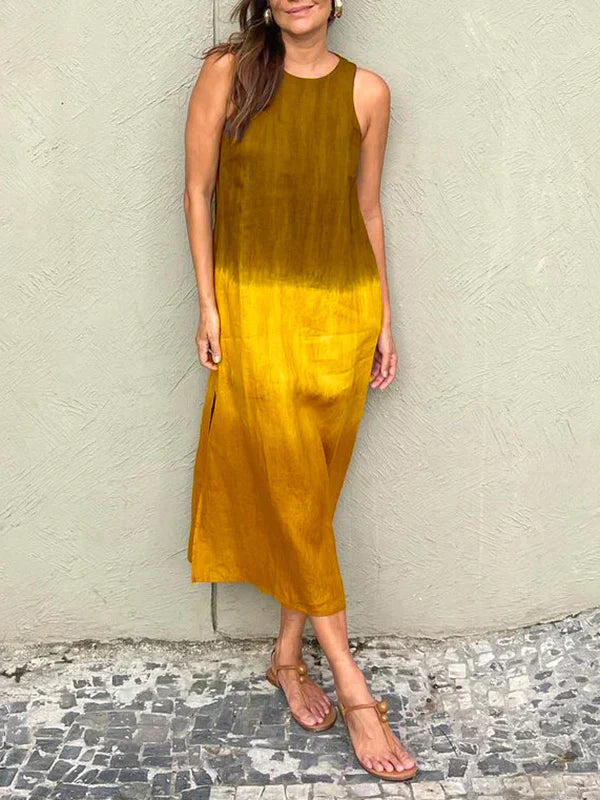 Maxi Kleid Damen - Bequemer Schnitt, Natürlicher Print, Maxikleid Sommer