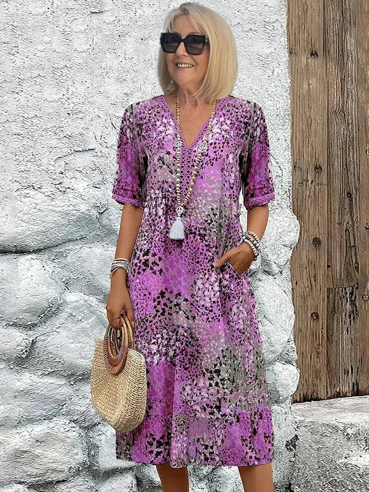 Midi-Kleid Damen - Leichtes, Atmungsaktives Kleid für Vielseitige Anlässe