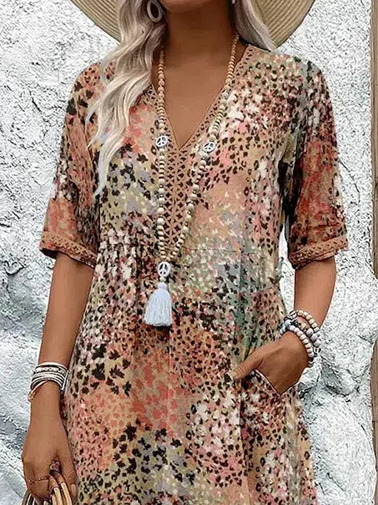 Midi-Kleid Damen - Leichtes, Atmungsaktives Kleid für Vielseitige Anlässe