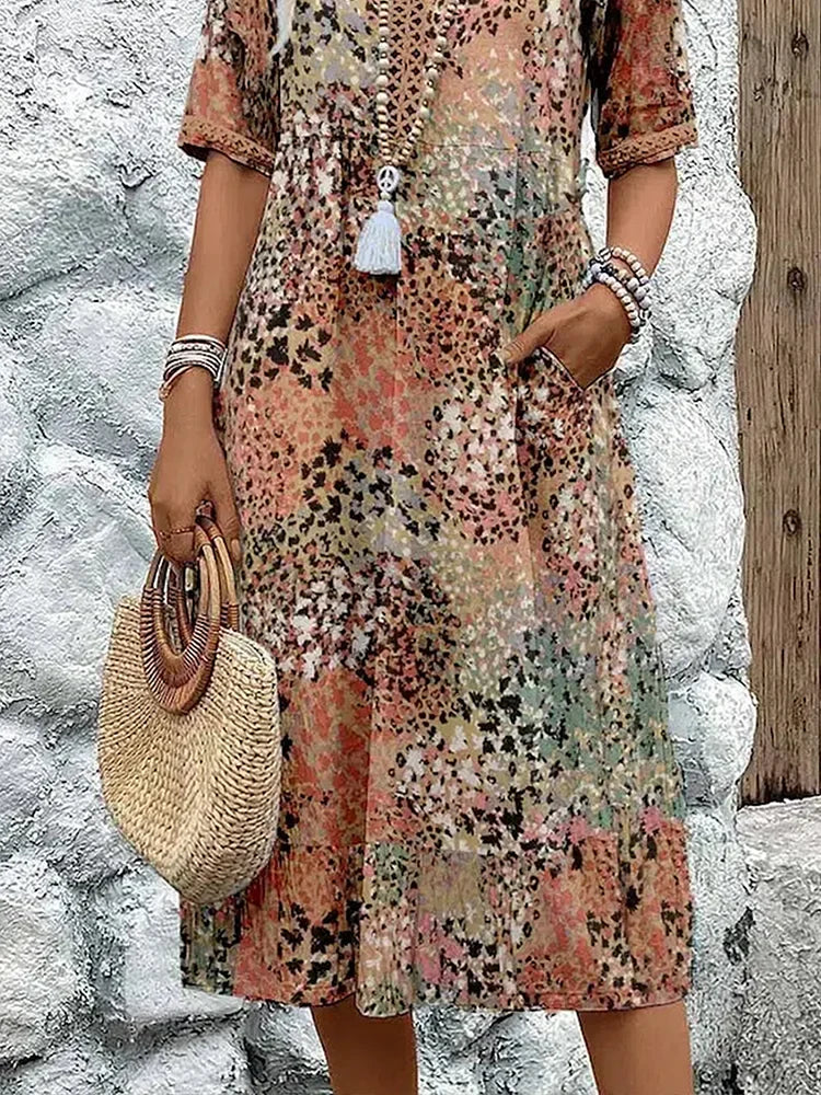 Midi-Kleid Damen - Leichtes, Atmungsaktives Kleid für Vielseitige Anlässe