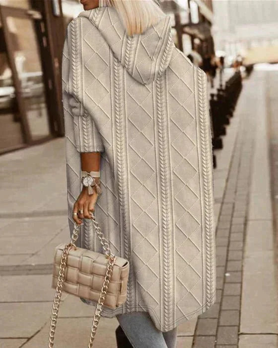 Strickjacke Damen Lang - Weicher Komfort Mit Kapuze