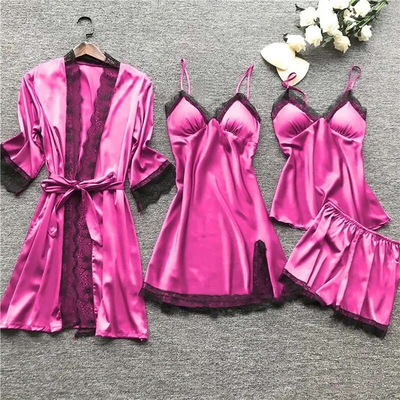 Kim - Luxuriöses Satin Nachtwäsche Set