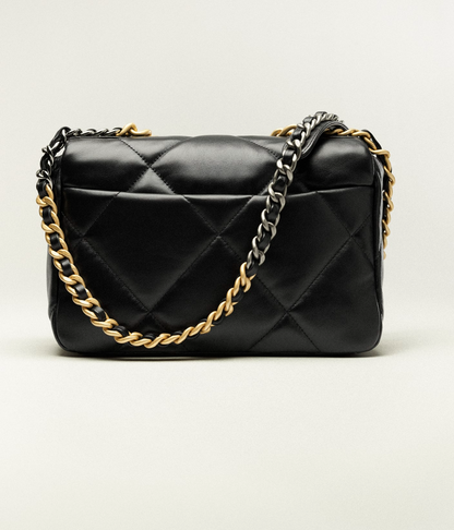 Handtasche – Glänzendes Lammleder mit gemischten Metall-Finishes