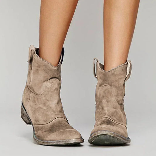 Damen Bequeme Cowboystiefel mit Flexibler Sohle