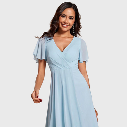 Damen Midi Kleid - Bequemes Sommerkleid Mit Fließender Silhouette