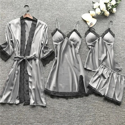 Kim - Luxuriöses Satin Nachtwäsche Set