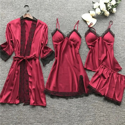 Kim - Luxuriöses Satin Nachtwäsche Set