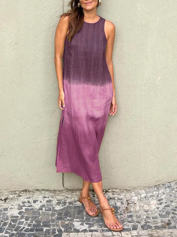 Maxi Kleid Damen - Bequemer Schnitt, Natürlicher Print, Maxikleid Sommer