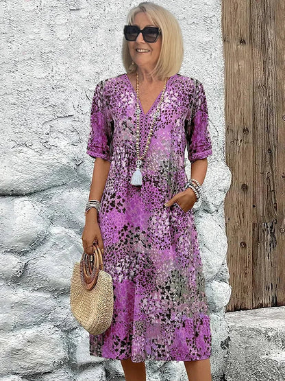 Midi-Kleid Damen - Leichtes, Atmungsaktives Kleid für Vielseitige Anlässe