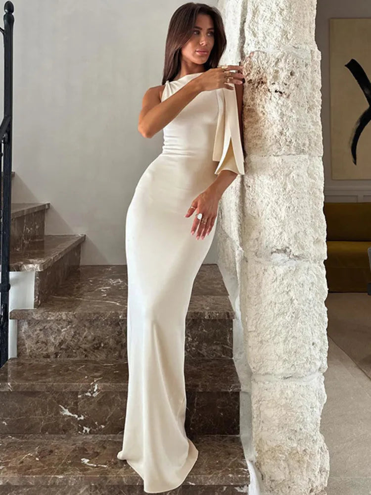 Gesine - Sexy schulterfreies langes Kleid