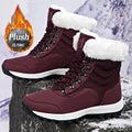 2024 Winter Dameslaarzen Merk Pluche Snowlaars Hoge Top Antislip Sneakers Vrouwen Warm Waterdicht Laars Mode Casual Katoenen Schoen