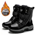 2024 Winter Dameslaarzen Merk Pluche Snowlaars Hoge Top Antislip Sneakers Vrouwen Warm Waterdicht Laars Mode Casual Katoenen Schoen