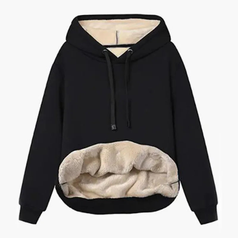 Winter Dames Pluche Jas Met Capuchon Fleece Hoodies S-2XL Sweatshirt Met Rits En Lange Mouwen Sweater Jas