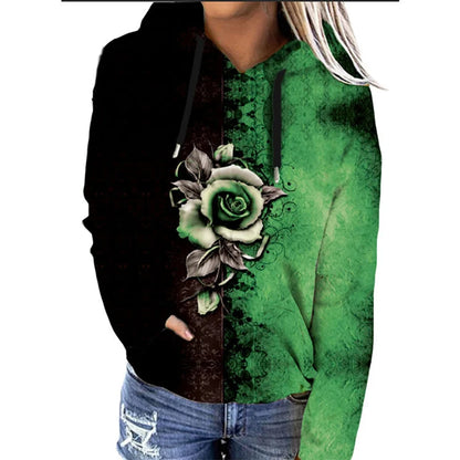 Bloem Bloemen 3d Print Hoodies Vrouwen Herfst Streetwear Lange Mouwen Hoodie Oversized Pullovers Y 2K Sweatshirts Vrouw Kleding