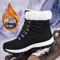 2024 Winter Dameslaarzen Merk Pluche Snowlaars Hoge Top Antislip Sneakers Vrouwen Warm Waterdicht Laars Mode Casual Katoenen Schoen