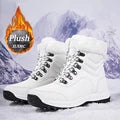 2024 Winter Dameslaarzen Merk Pluche Snowlaars Hoge Top Antislip Sneakers Vrouwen Warm Waterdicht Laars Mode Casual Katoenen Schoen