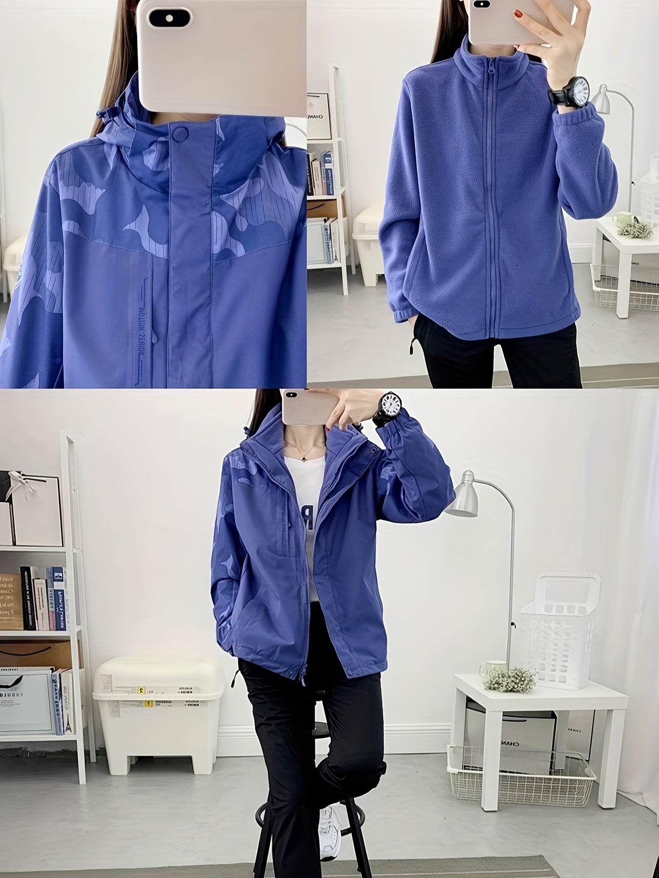 Waterproof jacket with removable liner clearance