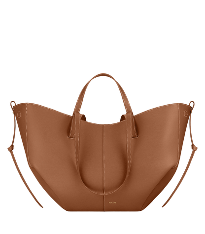 Cyme Edition – Tote aus strukturiertem Kalbsleder in Camel