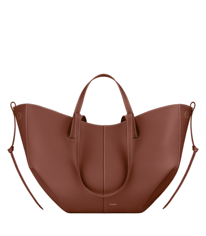 Cyme Edition – Tote aus strukturiertem Kalbsleder in Camel